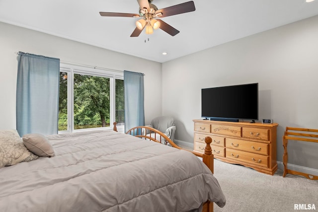 10 The Elms Ln, Springfield, IL 62712 - bedroom with recessed lighting, carpet floors, and ceiling fan