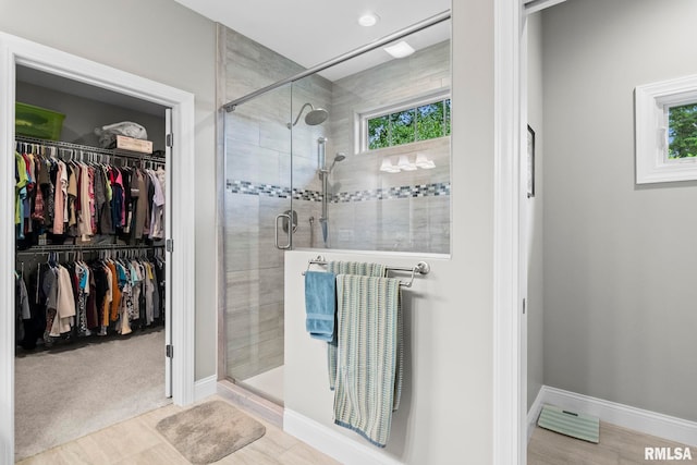10 The Elms Ln, Springfield, IL 62712 - full bathroom with a spacious closet and a shower stall