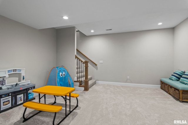 10 The Elms Ln, Springfield, IL 62712 - game room with carpet floors and recessed lighting