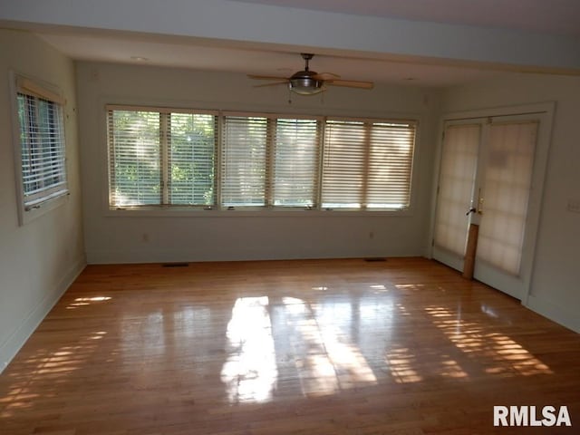 635 S Seigel St, Decatur, IL 62522 - spare room with a ceiling fan and light wood finished floors