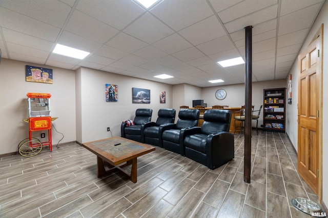 3939 Musholt Strasse Ln, Quincy, IL 62305 - living area with wood finish floors and a drop ceiling