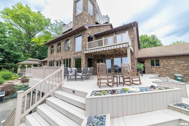 3939 Musholt Strasse Ln, Quincy, IL 62305 - rear view of property featuring a deck