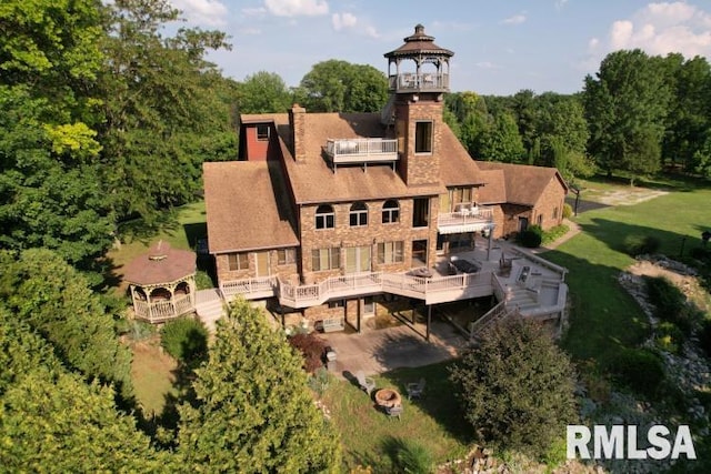 3939 Musholt Strasse Ln, Quincy, IL 62305 - view from above of property with a forest