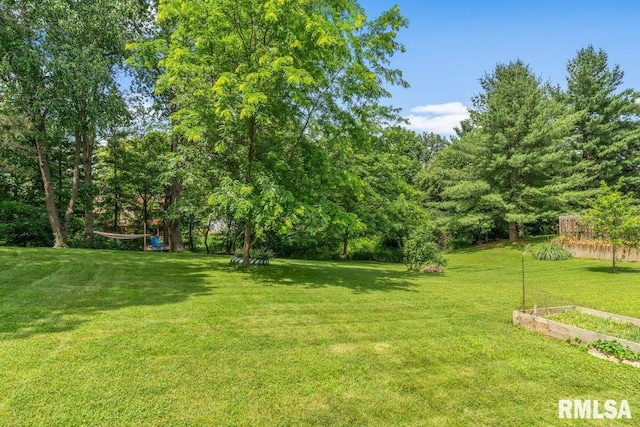 3713 Tyler Ct, Springfield, IL 62711 - view of green lawn featuring a vegetable garden