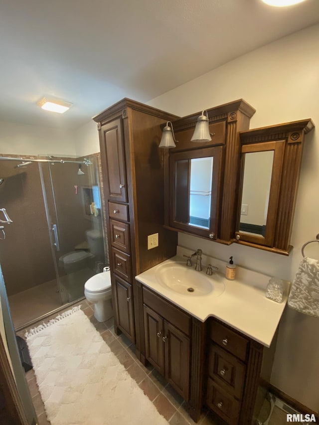 27 Apache Dr, Springfield, IL 62711 - full bath featuring a stall shower, vanity, and tile patterned floors