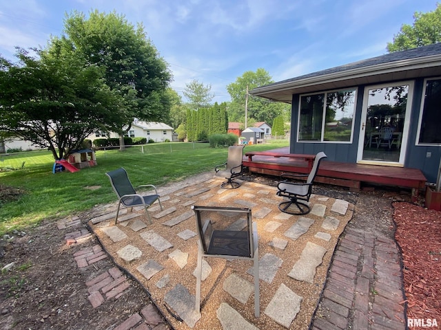 27 Apache Dr, Springfield, IL 62711 - view of patio / terrace featuring a fire pit