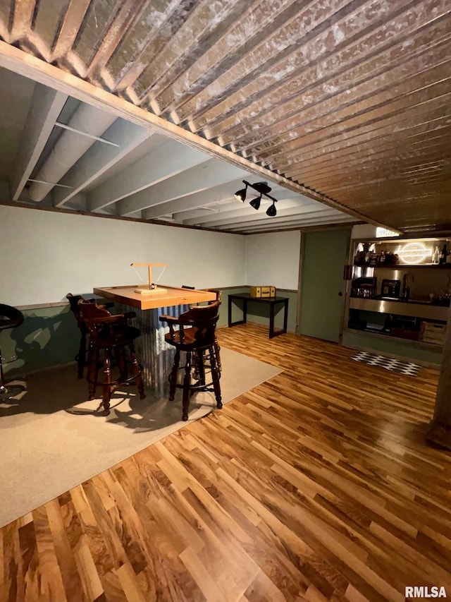 27 Apache Dr, Springfield, IL 62711 - dining room with wood finished floors and bar area