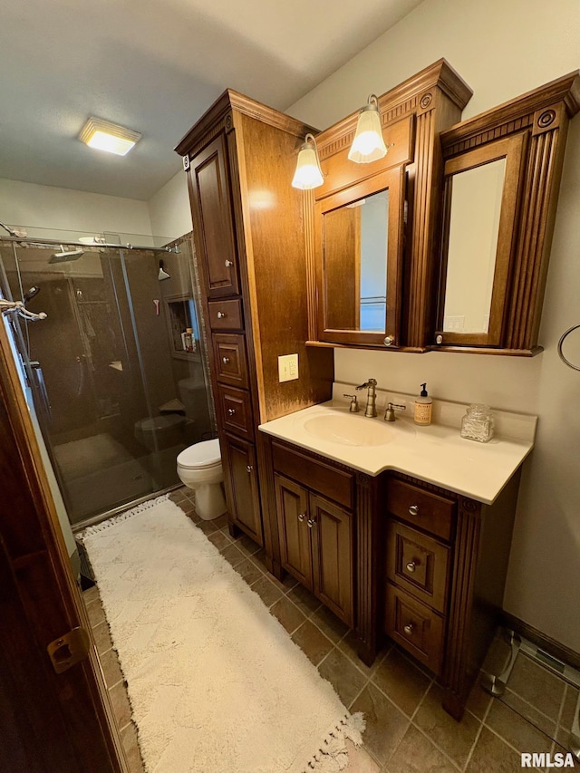 27 Apache Dr, Springfield, IL 62711 - bathroom featuring a stall shower, vanity, and tile patterned flooring