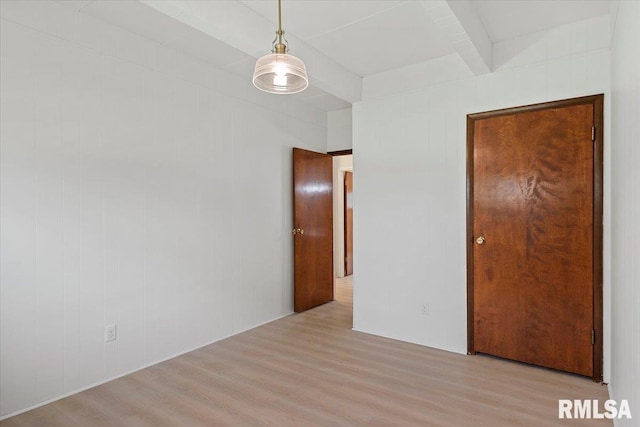 308 Elm Ln, Petersburg, IL 62675 - unfurnished bedroom featuring light wood-type flooring
