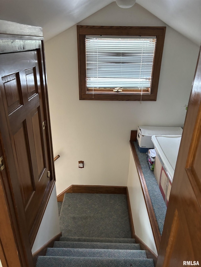 1905 S Whittier Ave, Springfield, IL 62704 - stairs with lofted ceiling and baseboards