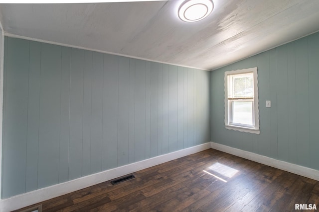 100 N Austin Ave, Abingdon, IL 61410 - spare room with dark wood finished floors and vaulted ceiling
