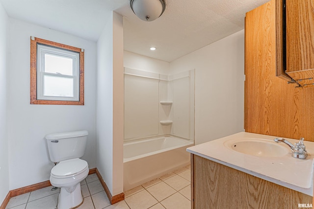 205 E Pine St, Broadwell, IL 62634 - bathroom featuring tile patterned floors, vanity, and bathtub / shower combination