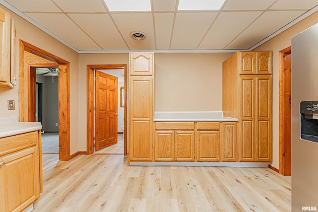 205 E Pine St, Broadwell, IL 62634 - kitchen featuring light wood-type flooring and light countertops
