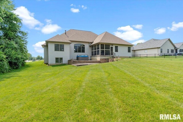 5408 Cromwell Pl, Springfield, IL 62711 - back of property with a sunroom