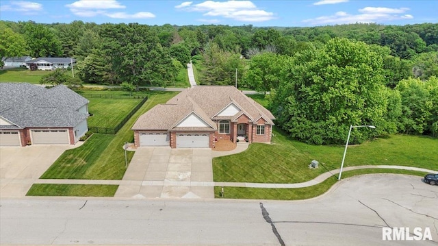 5408 Cromwell Pl, Springfield, IL 62711 - view from above of property with a heavily wooded area