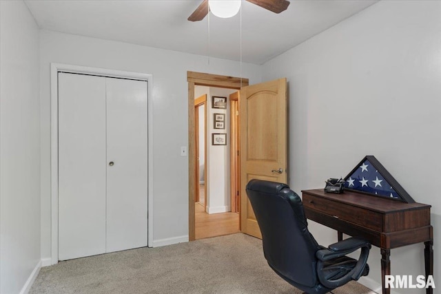 2 Mesa Rd, Springfield, IL 62702 - office with carpet flooring and a ceiling fan