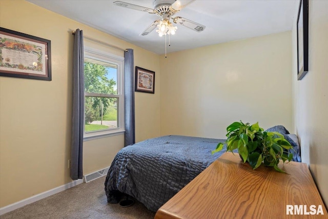 2 Mesa Rd, Springfield, IL 62702 - carpeted bedroom with baseboards and a ceiling fan