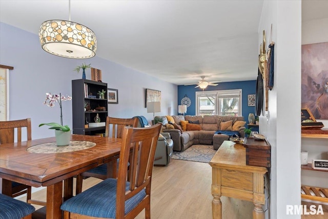2 Mesa Rd, Springfield, IL 62702 - dining area featuring ceiling fan and light wood-type flooring