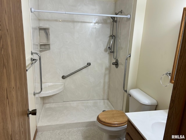 100 E Heights Ave, Taylorville, IL 62568 - full bathroom with vanity, a walk in shower, and tile patterned floors