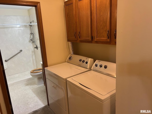 100 E Heights Ave, Taylorville, IL 62568 - washroom featuring cabinet space and washer and clothes dryer