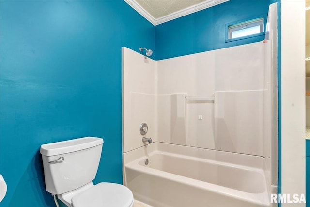 240 Mine Ave, Girard, IL 62640 - bathroom featuring shower / tub combination and ornamental molding