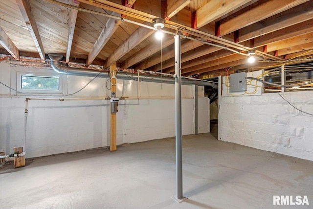 240 Mine Ave, Girard, IL 62640 - below grade area featuring electric panel