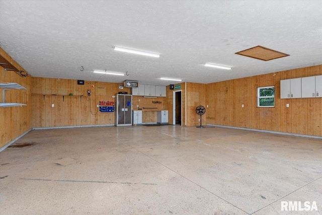 240 Mine Ave, Girard, IL 62640 - garage with wood walls