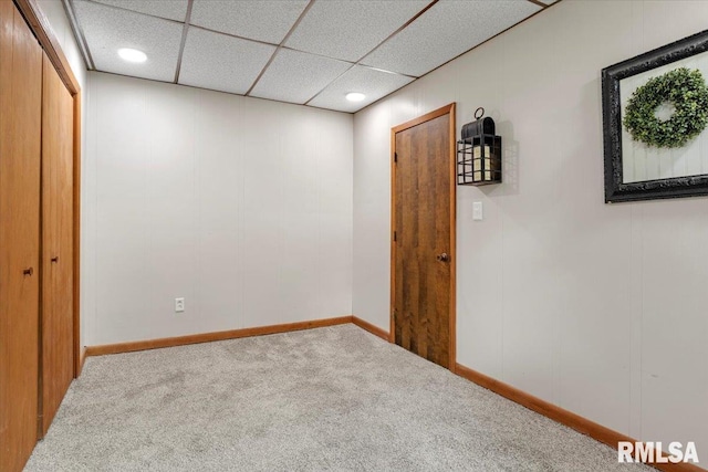 209 W Madison St, Athens, IL 62613 - hallway featuring carpet, recessed lighting, and a drop ceiling