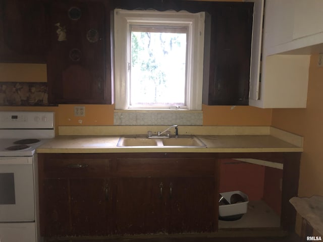 342 W Reynolds St, Springfield, IL 62702 - kitchen featuring white range with electric stovetop and light countertops