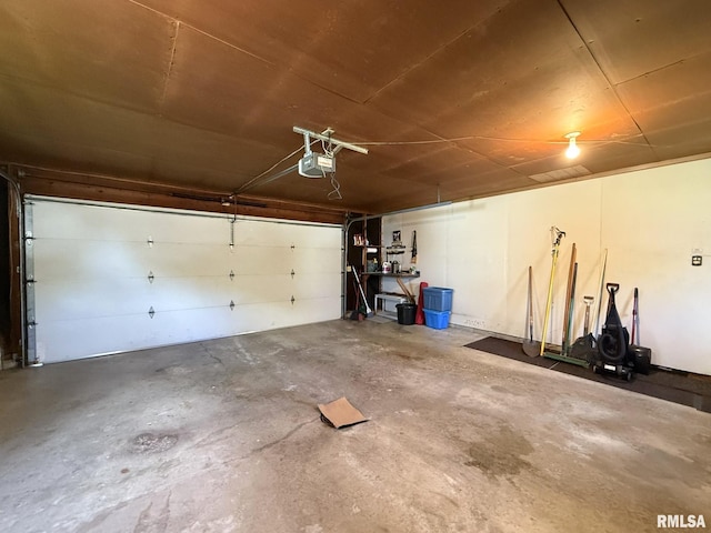597 Walnut St, Knoxville, IL 61448 - garage featuring a garage door opener
