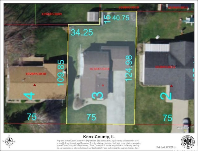 597 Walnut St, Knoxville, IL 61448 - map of property location
