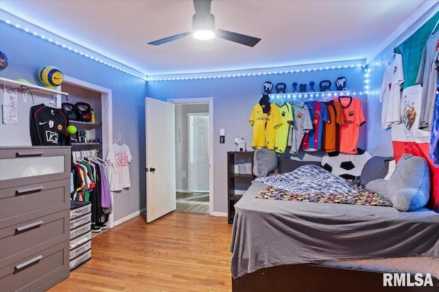 826 S Douglas Ave, Springfield, IL 62704 - bedroom featuring light wood-type flooring and ceiling fan