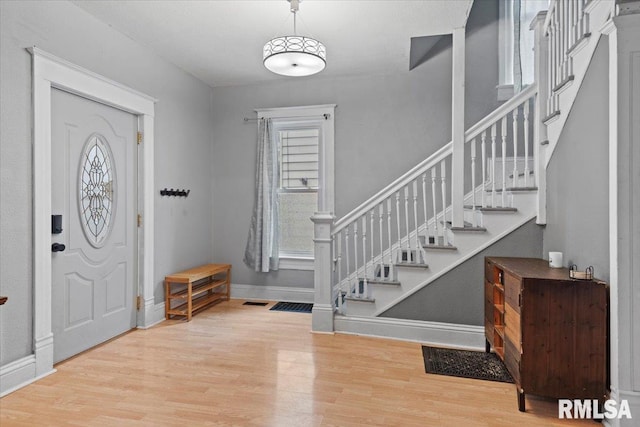826 S Douglas Ave, Springfield, IL 62704 - entrance foyer with wood finished floors and stairs