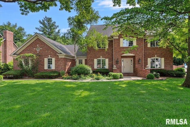 828 Coventry Pt, Springfield, IL 62702 - view of front facade with a front lawn and brick siding
