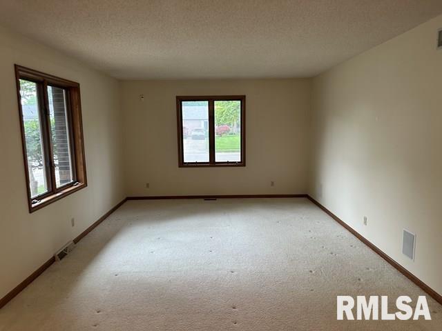 2524 Greenbriar Rd, Springfield, IL 62704 - spare room featuring light colored carpet and a textured ceiling