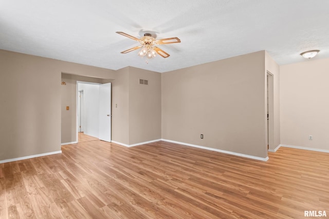 2924 Flowerbrook Ct, Springfield, IL 62702 - spare room featuring ceiling fan and light wood finished floors