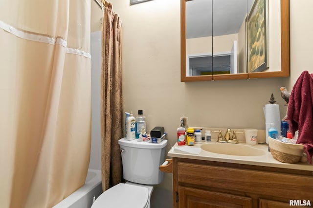 2924 Flowerbrook Ct, Springfield, IL 62702 - full bathroom featuring vanity and shower / bathtub combination with curtain