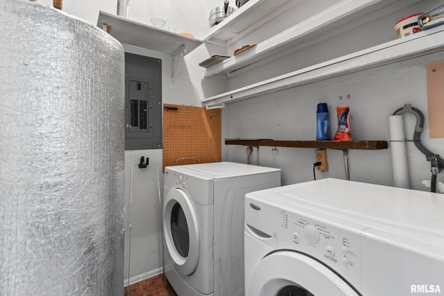 2924 Flowerbrook Ct, Springfield, IL 62702 - laundry area featuring independent washer and dryer and electric panel