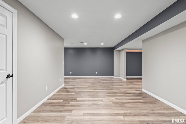 401 Cherry Cir, Williamsville, IL 62693 - unfurnished room featuring recessed lighting and light wood-type flooring
