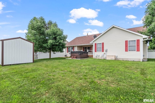 401 Cherry Cir, Williamsville, IL 62693 - rear view of property featuring a hot tub