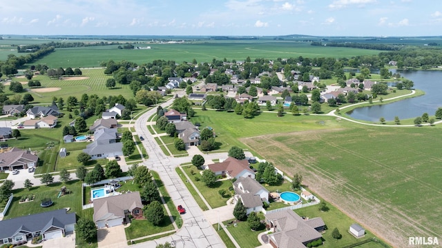 401 Cherry Cir, Williamsville, IL 62693 - aerial view of sparsely populated area with a nearby body of water and a pool area