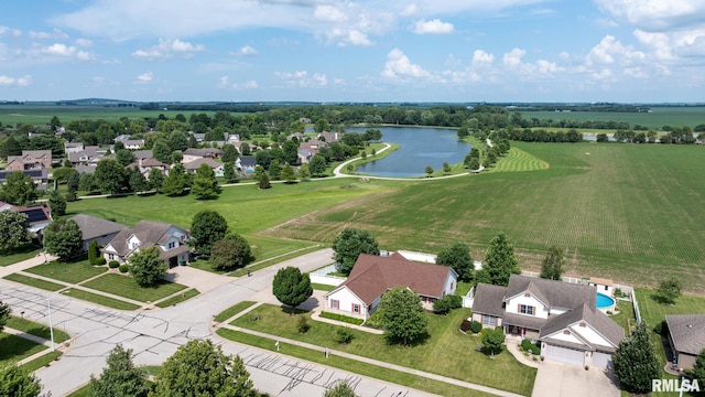 401 Cherry Cir, Williamsville, IL 62693 - aerial perspective of suburban area featuring a nearby body of water