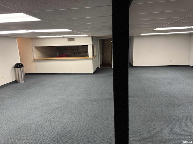925 S 10th St, Havana, IL 62644 - finished below grade area featuring a paneled ceiling and carpet