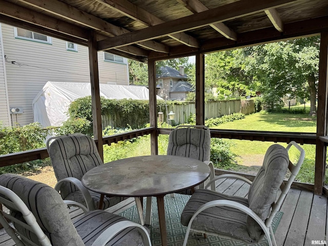 814 N Prairie St, Galesburg, IL 61401 - sunroom / solarium with outdoor dining space