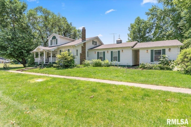 603 W Jefferson St, Auburn, IL 62615 - view of front of property with a front lawn and covered porch