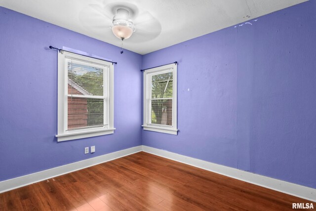 2535 S 8th St, Springfield, IL 62703 - unfurnished room featuring ceiling fan and wood finished floors