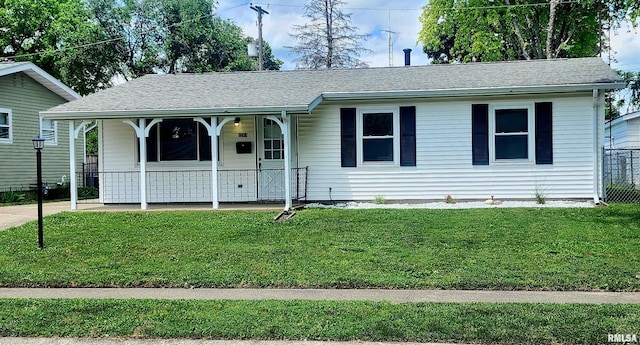 2217 Ramsey Ave, Springfield, IL 62702 - ranch-style house featuring a porch and roof with shingles
