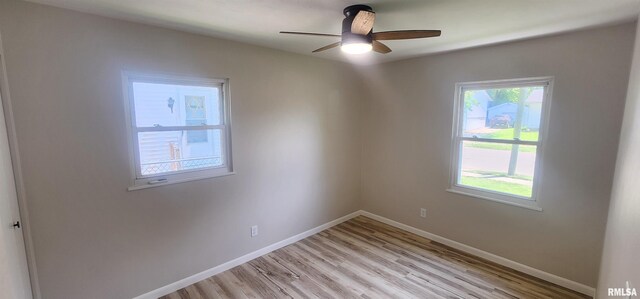 2217 Ramsey Ave, Springfield, IL 62702 - unfurnished room featuring light wood-type flooring and ceiling fan