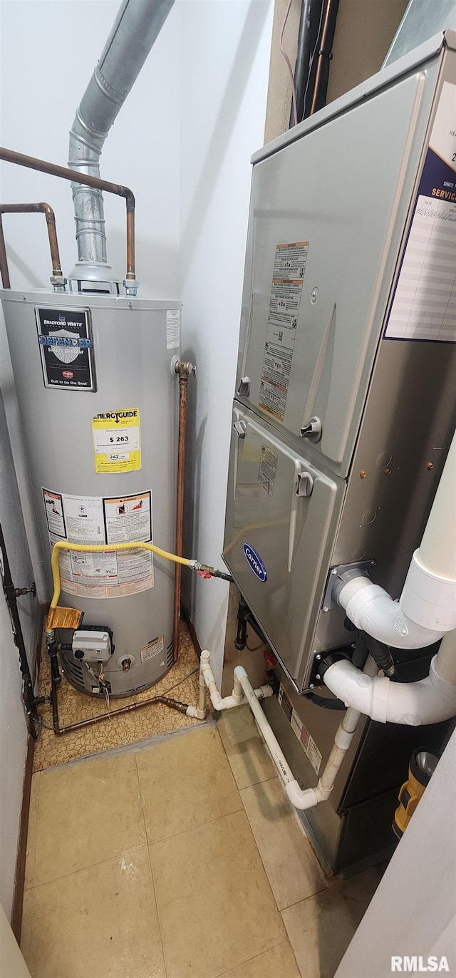 2217 Ramsey Ave, Springfield, IL 62702 - utility room with water heater and heating unit
