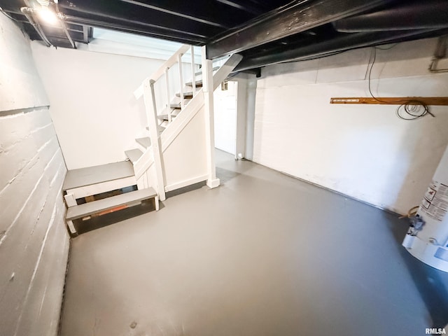 1011 S 20th St, Quincy, IL 62301 - basement with stairway and concrete block wall